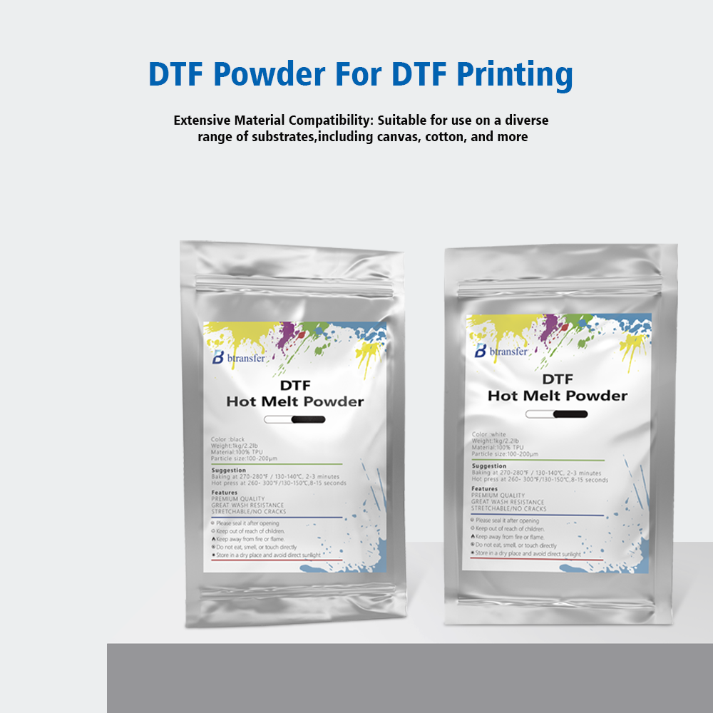 Lancelot DTF Powder White 1000g-35.3 Oz - Transfer Heat Press for T-Shirts Print