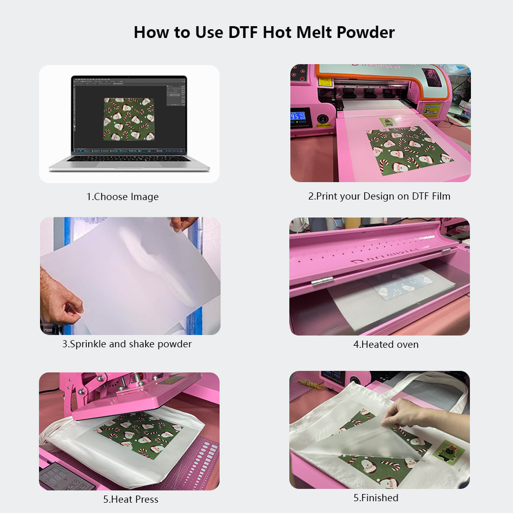 Lancelot DTF Powder White 1000g-35.3 Oz - Transfer Heat Press for T-Shirts Print