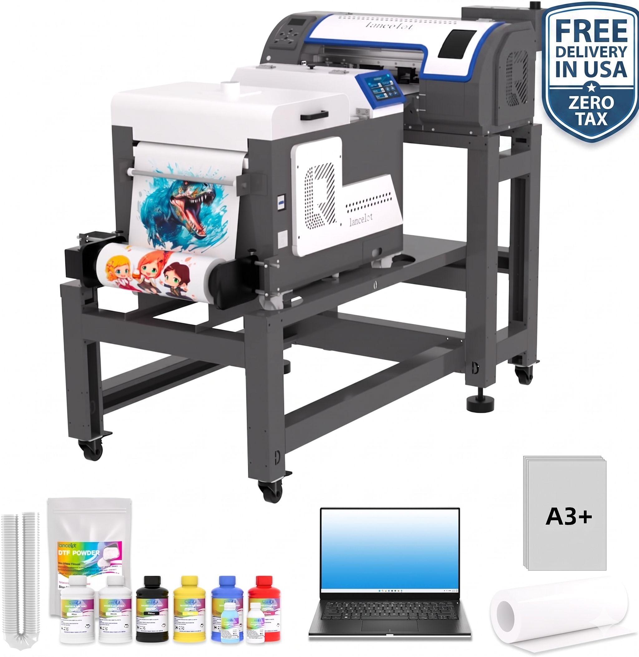 Lancelot M1630 DTF Printer + DTF Powder Shaker +All in-one Bracket