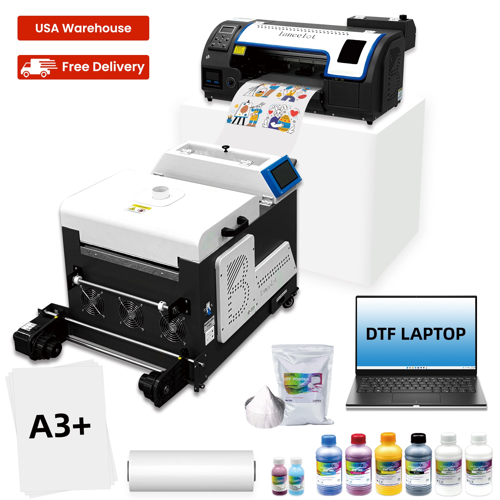 Lancelot M1630 PRO DTF Printer DTF Powder Shaker and Dryer Machine