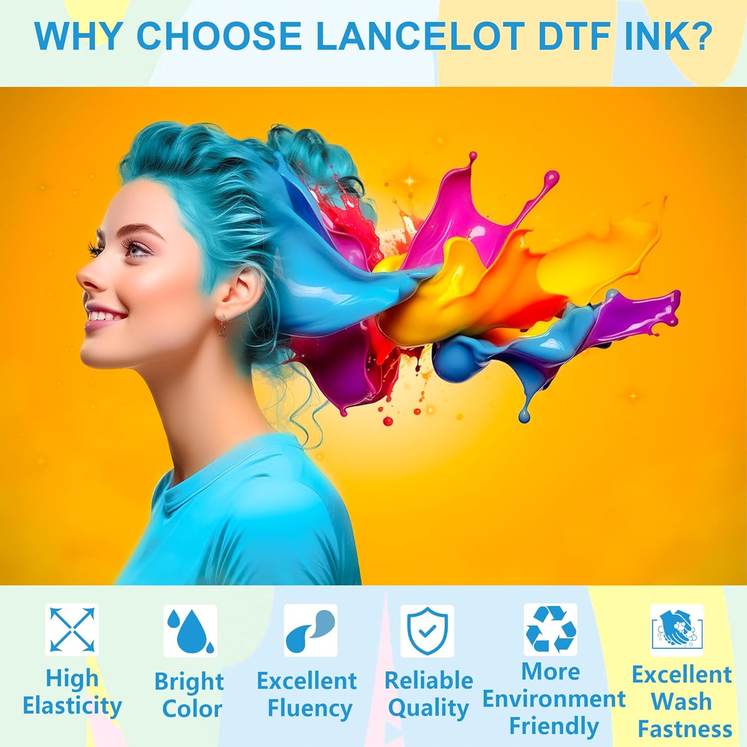 Lancelot 500 ML White Ink DTF Ink +Pet Film For Dtf Printer Heat Transfer Tshirt