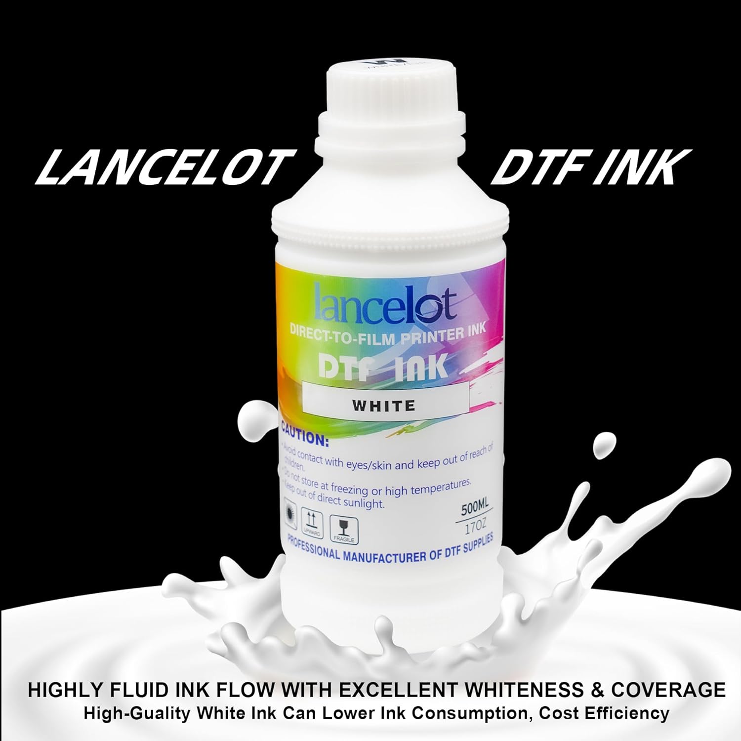 Lancelot 500 ML White Ink DTF Ink +Pet Film For Dtf Printer Heat Transfer Tshirt
