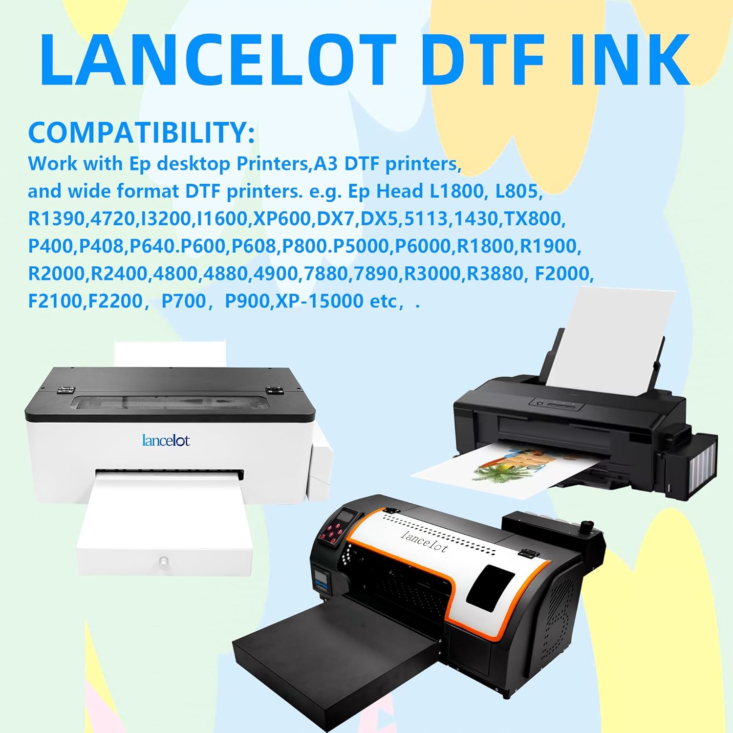 Lancelot 500 ML White Ink DTF Ink +Pet Film For Dtf Printer Heat Transfer Tshirt