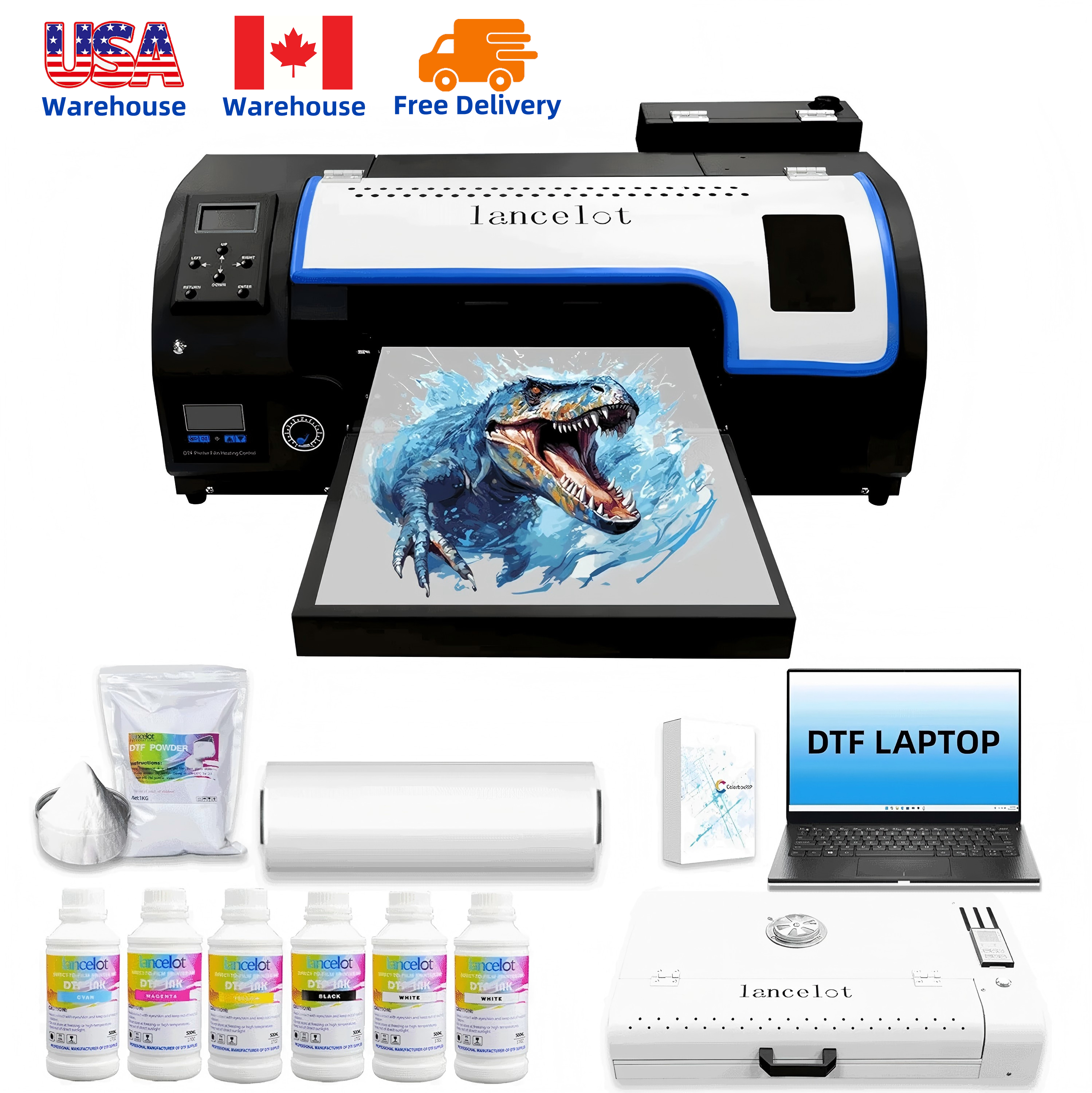 Lancelot M1630 PRO A3 DTF Printer Bundle Laptop& Oven