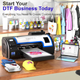 Lancelot Auto-Maintenance M1630 Pro DTF Bundle with Roll Feeder,White Ink Circulation for DIY T Shirt Printing