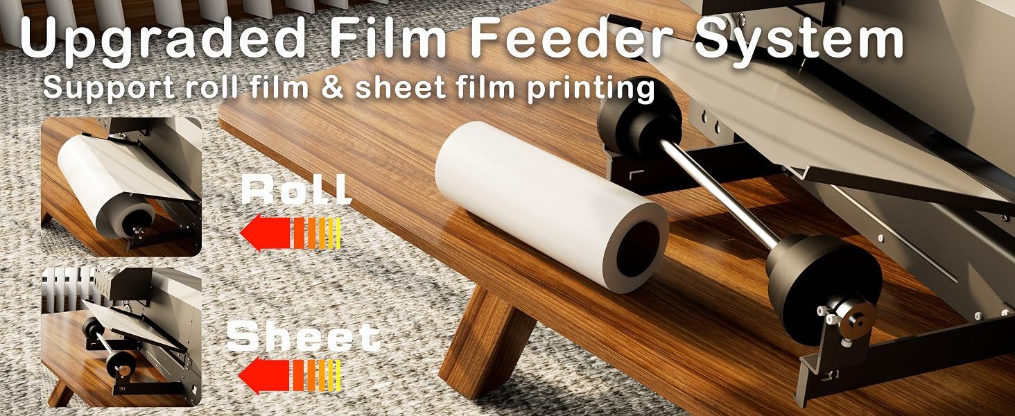 Lancelot Auto-Maintenance M1630 Pro DTF Bundle with Roll Feeder,White Ink Circulation for DIY T Shirt Printing